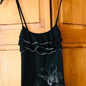 Spaghetti strap black dress